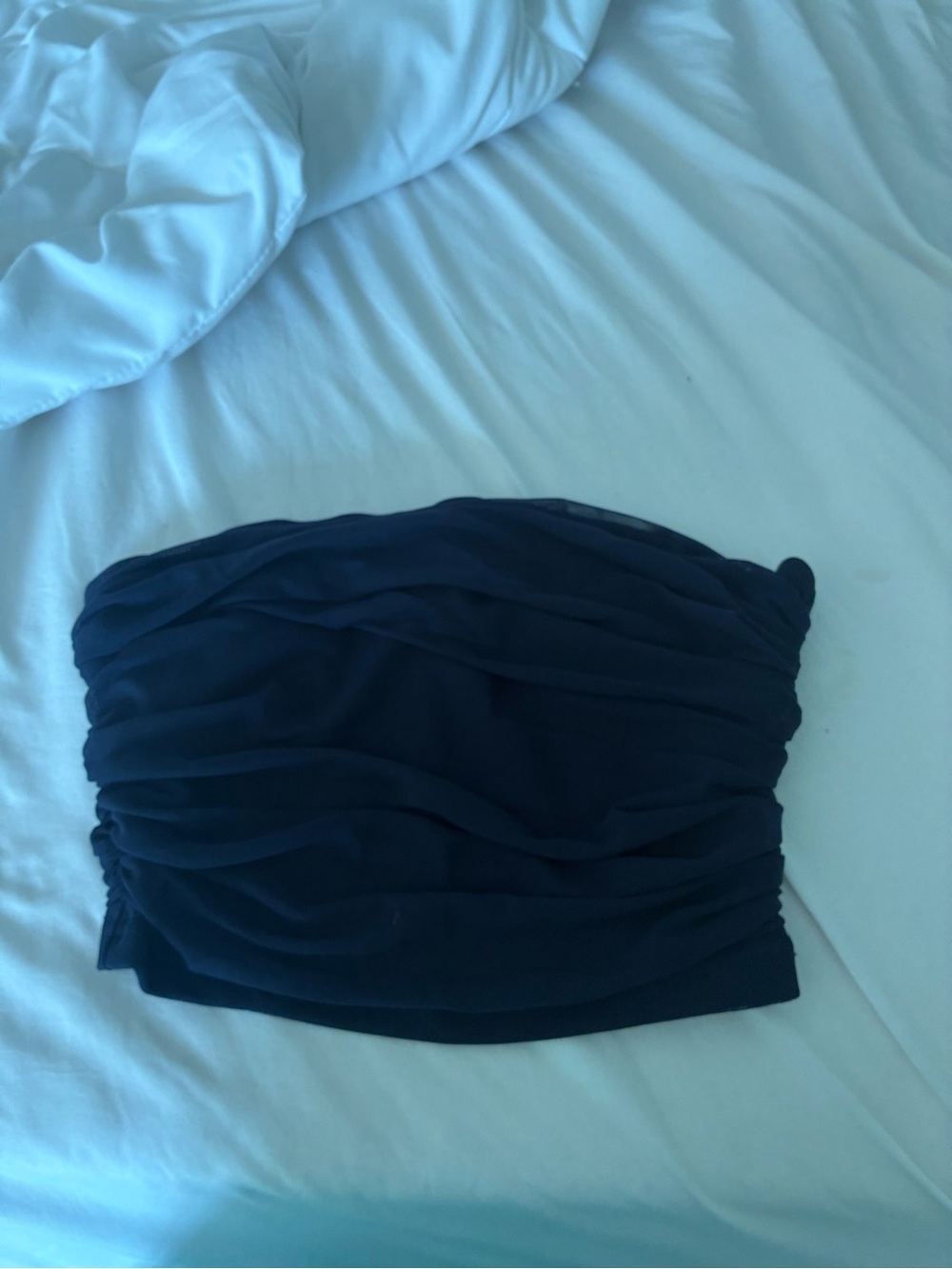 2 pack SHEIN Navy Blue and Lilac Purple Tube Tops Ruched